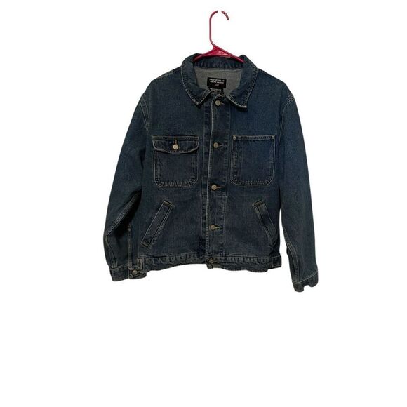 Polo Jeans Co. Ralph Lauren Womens Blue Button Front Cotton Denim Jacket Medium - Picture 1 of 16